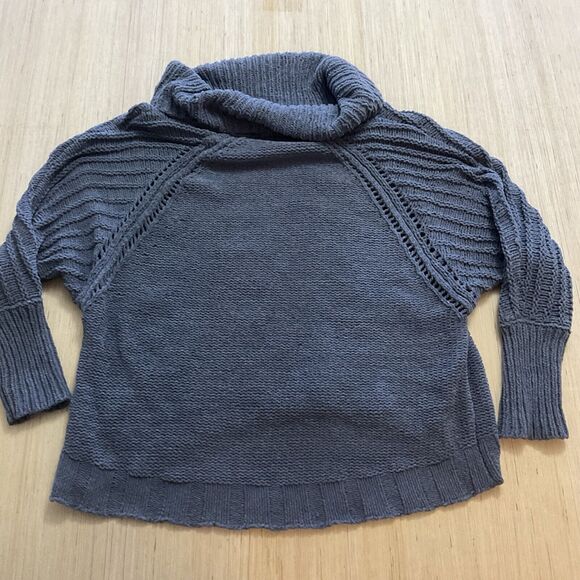 Terra & Sky Cable Knit Chenille Mock Neck Gray Sweater Size 1X - Picture 5 of 9